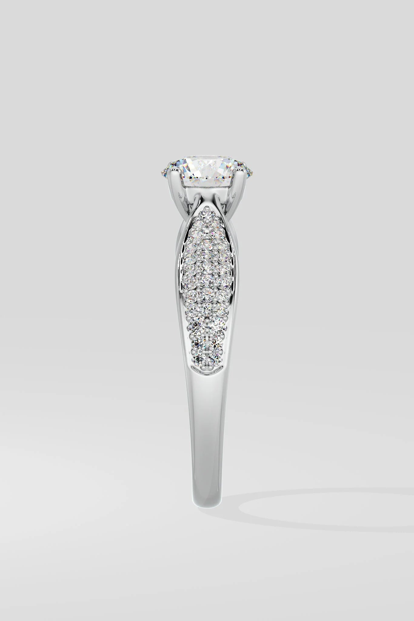 Round 1.5 CT Lab Grown Diamond Solitaire Wedding Ring
