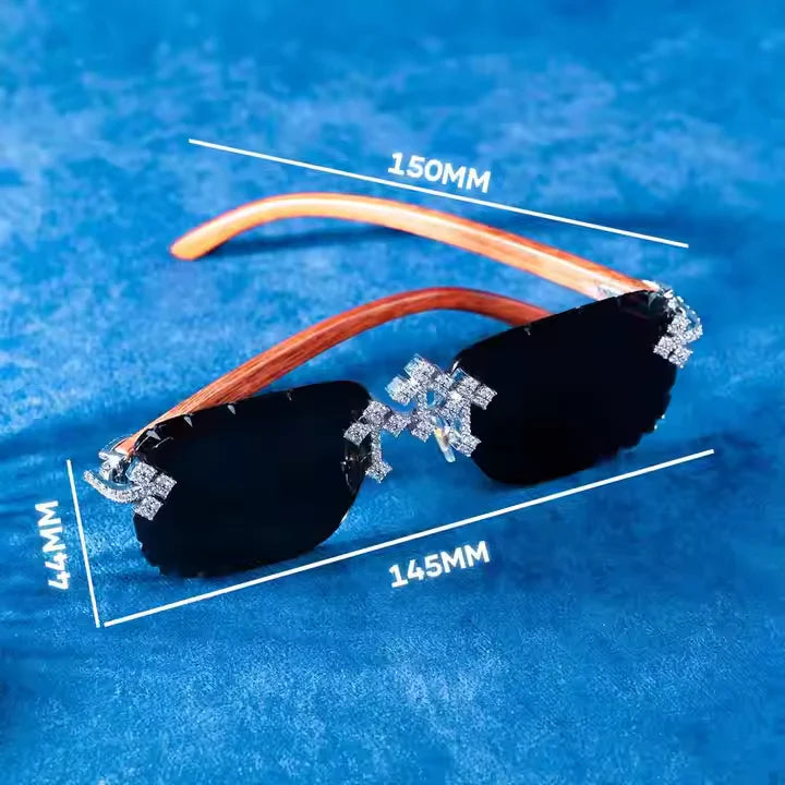 Luxury Rimless Diamond Sunglasses