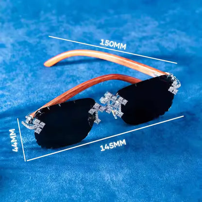 Luxury Rimless Diamond Sunglasses