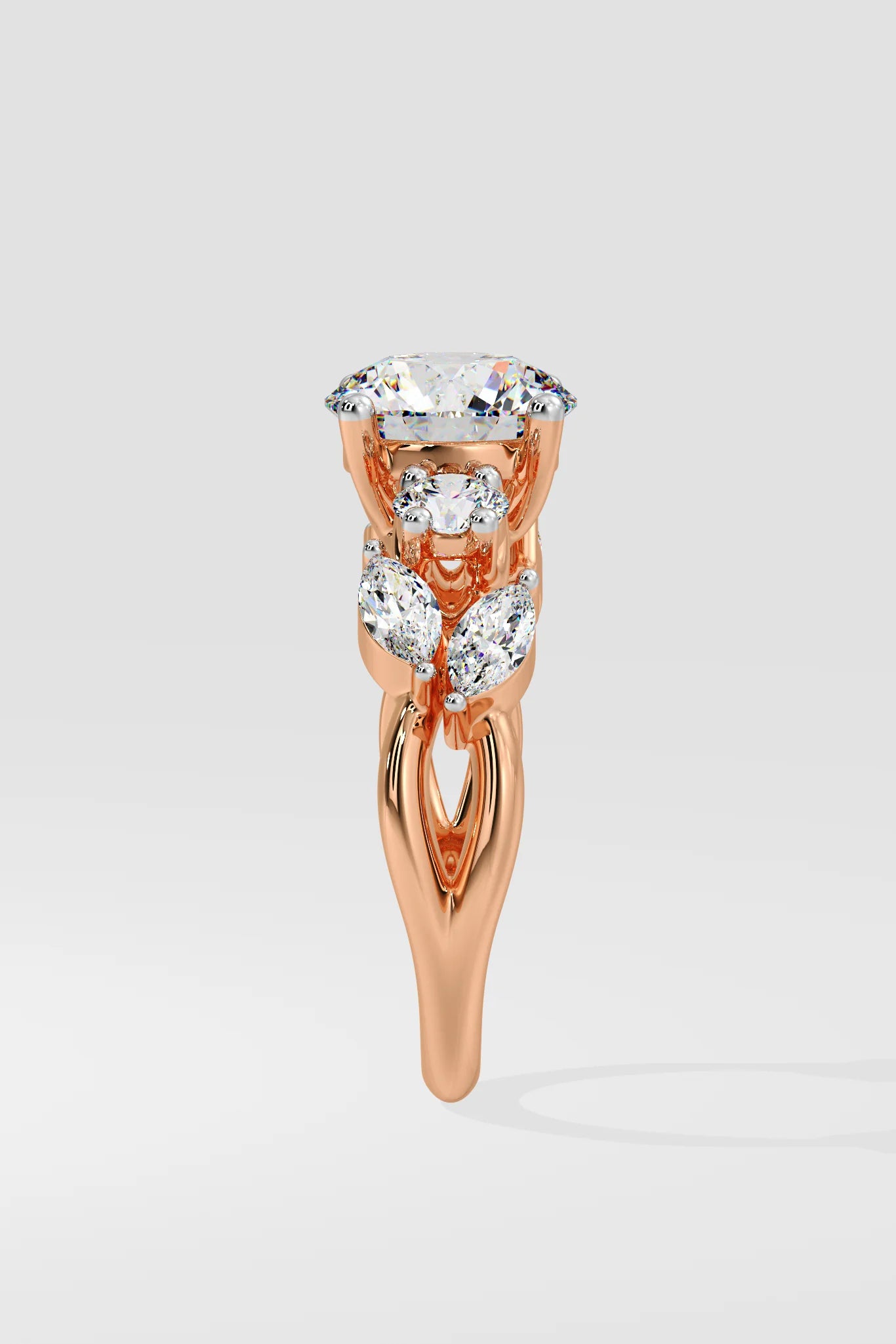 Solitaire Round 1.5 CT Lab Grown Diamond Mix Diamond Engagement Ring
