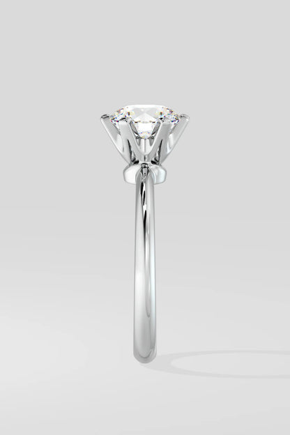 1.5 CT Round Cut Lab Grown Diamond Solitaire Simple Daily Wear Women's Ring