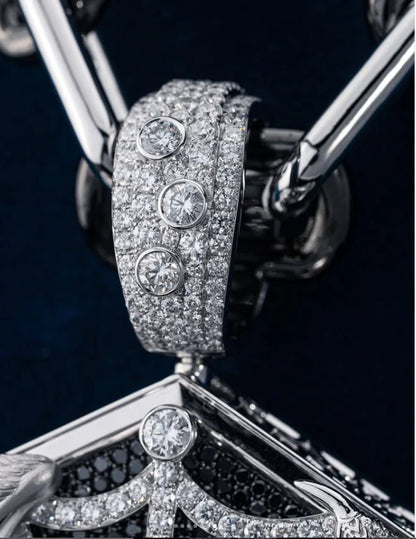 Moissanite VVS Diamonds Sterling Silver Spider Web Custom Pendant