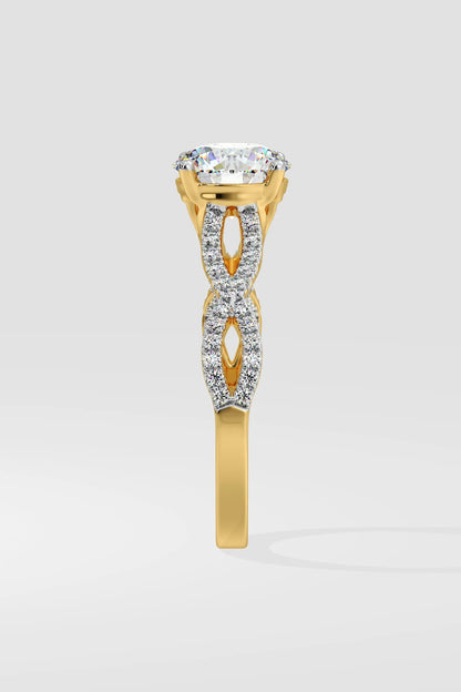Round 1.5 CT Lab Grown Diamond Eternity Band Solitaire Daily Wear Ring