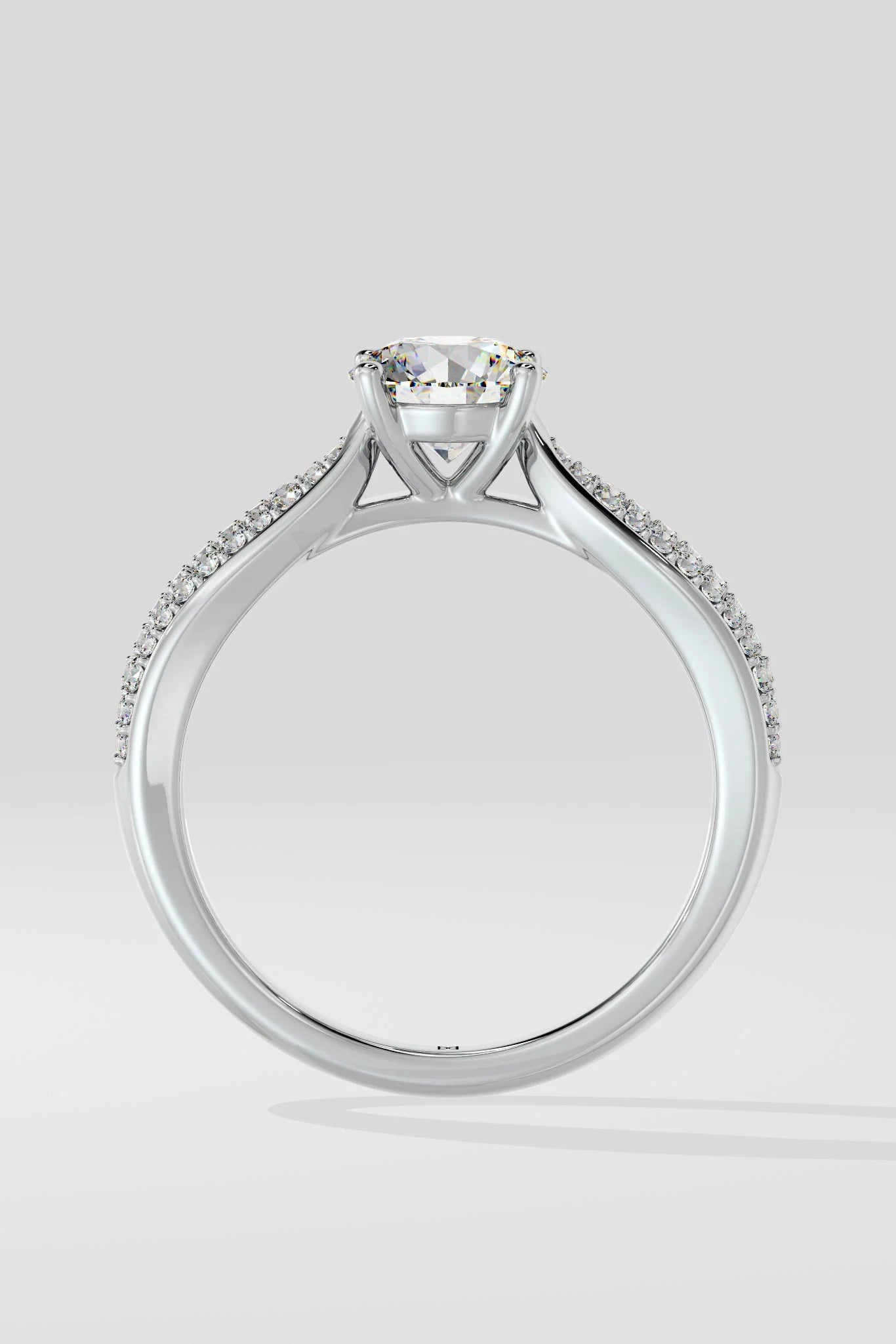 Round 1.5 CT Lab Grown Diamond Solitaire Wedding Ring