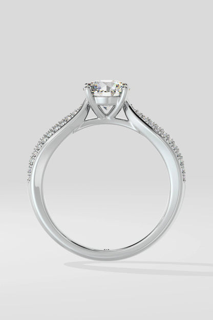 Round 1.5 CT Lab Grown Diamond Solitaire Wedding Ring
