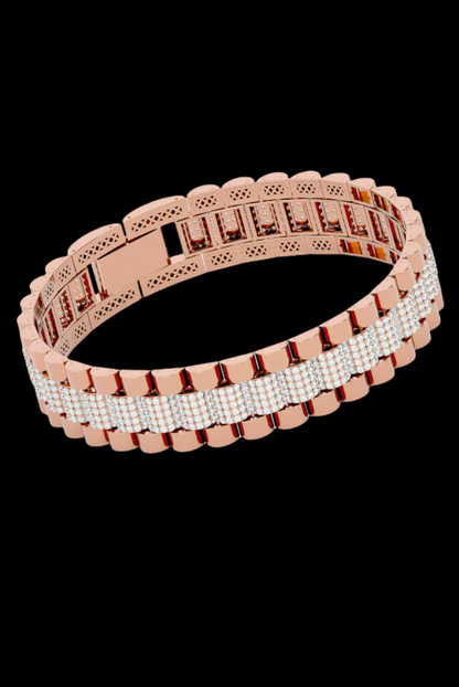 Round Drip Link Custom VVS Moissanite Diamond Bracelet