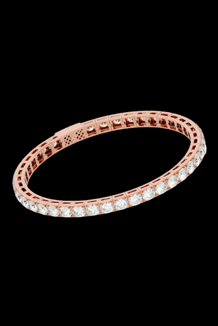 Tennis 1 CT Round Cut White Moissanite VVS Diamond Bracelet