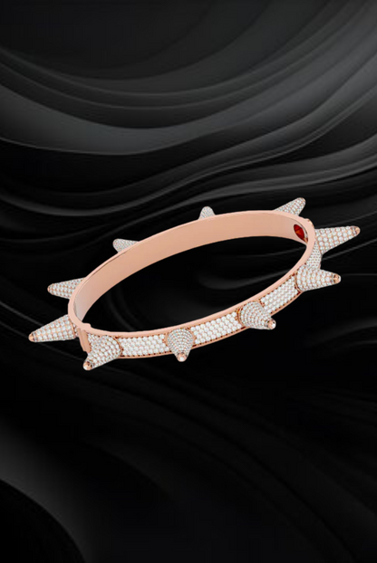 Round Thorn Link Moissanite VVS Diamond Unique Bracelet