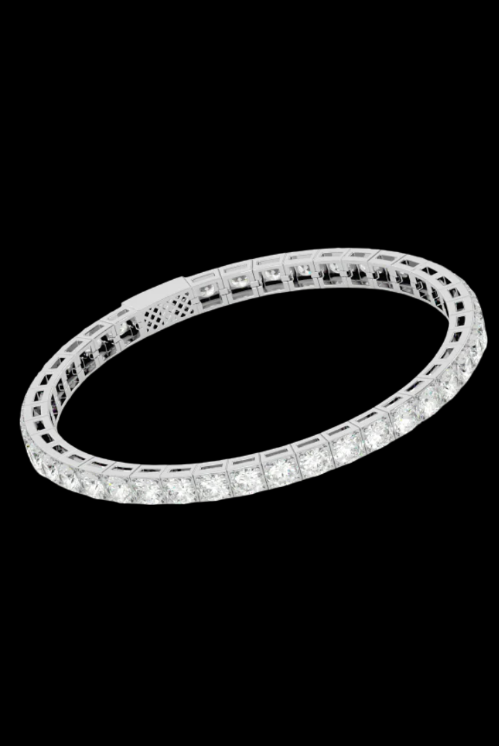 Tennis 1 CT Round Cut White Moissanite VVS Diamond Bracelet