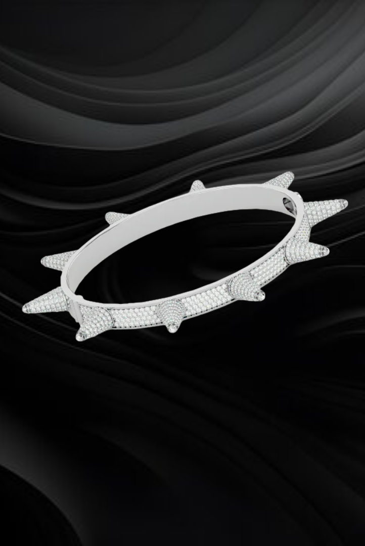 Round Thorn Link Moissanite VVS Diamond Unique Bracelet