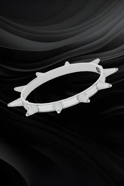 Round Thorn Link Moissanite VVS Diamond Unique Bracelet