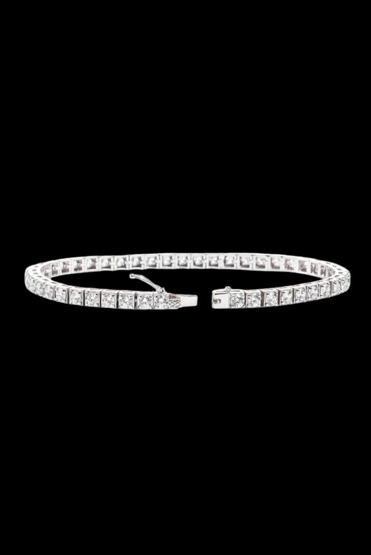Tennis 1 CT Round Cut White Moissanite VVS Diamond Bracelet