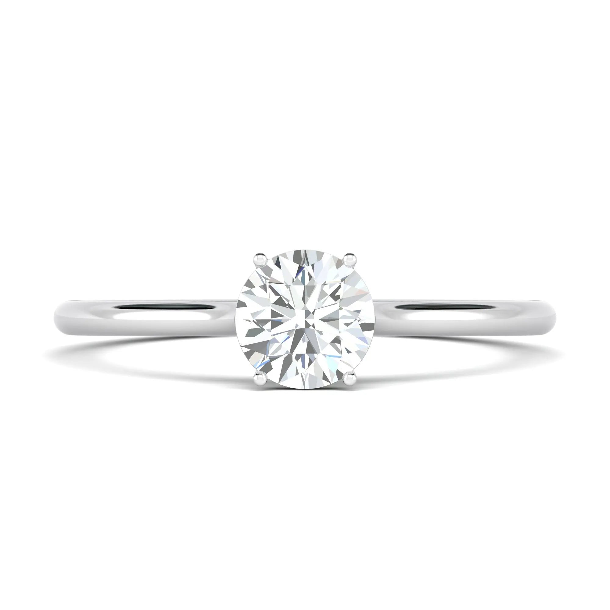 1.00 ct Round D- VVS Lab Grown Diamond Solitaire Engagement Ring
