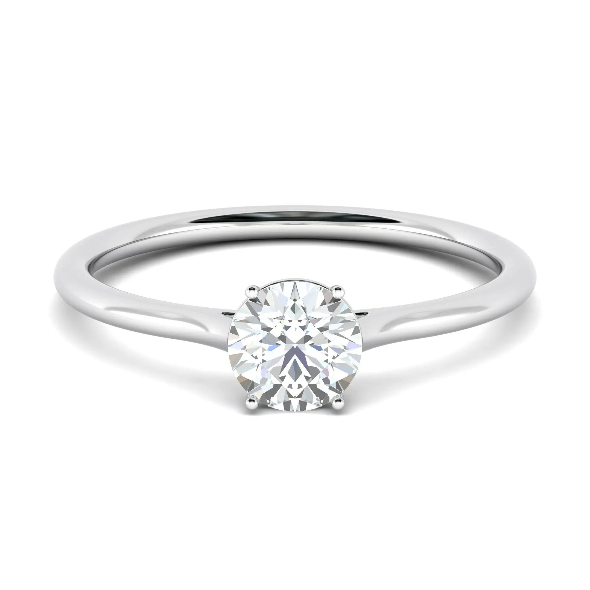 1.00 ct Round D- VVS Lab Grown Diamond Solitaire Engagement Ring