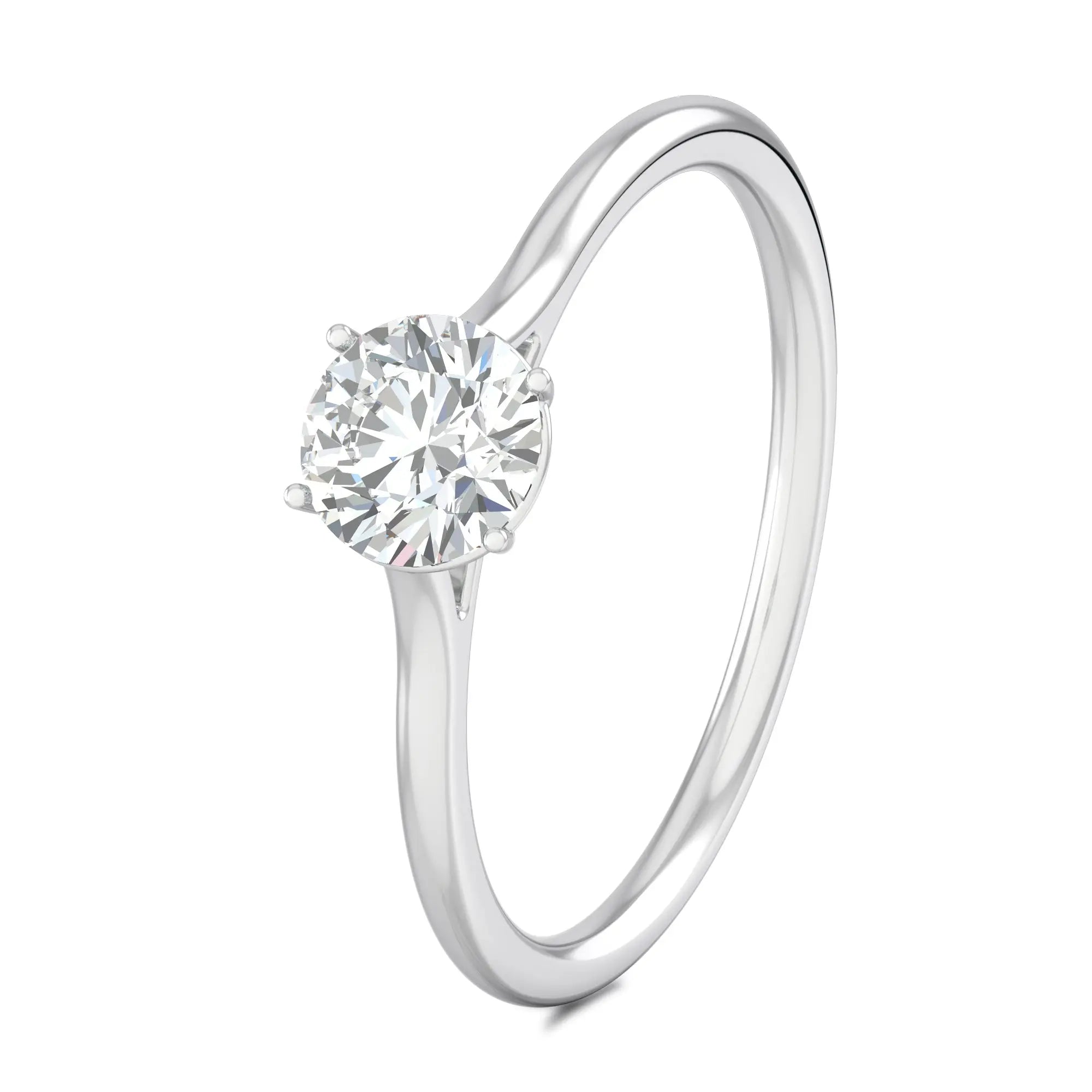 1.00 ct Round D- VVS Lab Grown Diamond Solitaire Engagement Ring