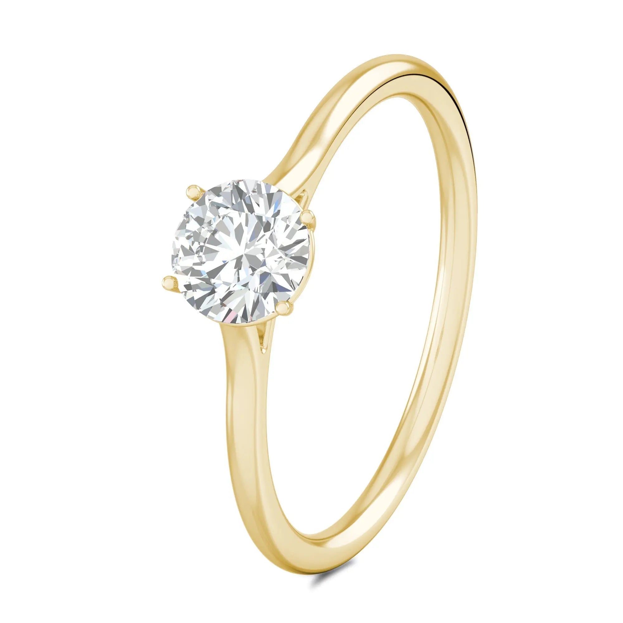 1.00 ct Round D- VVS Lab Grown Diamond Solitaire Engagement Ring