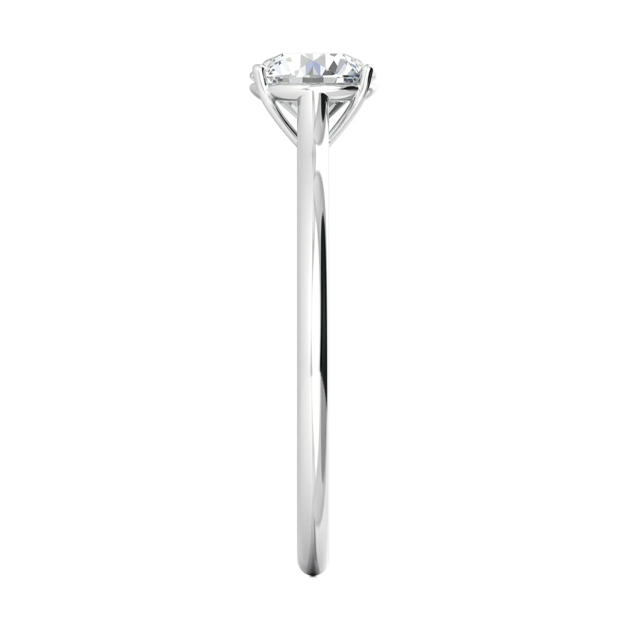 1.00 ct Round D- VVS Lab Grown Diamond Solitaire Engagement Ring