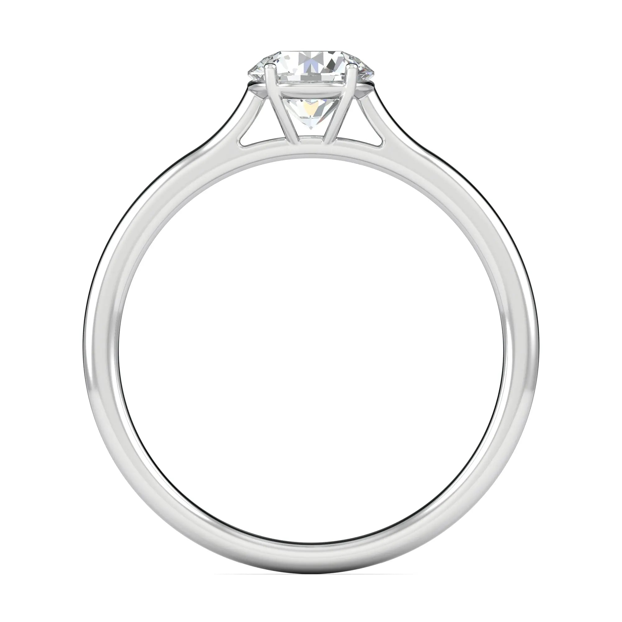 1.00 ct Round D- VVS Lab Grown Diamond Solitaire Engagement Ring