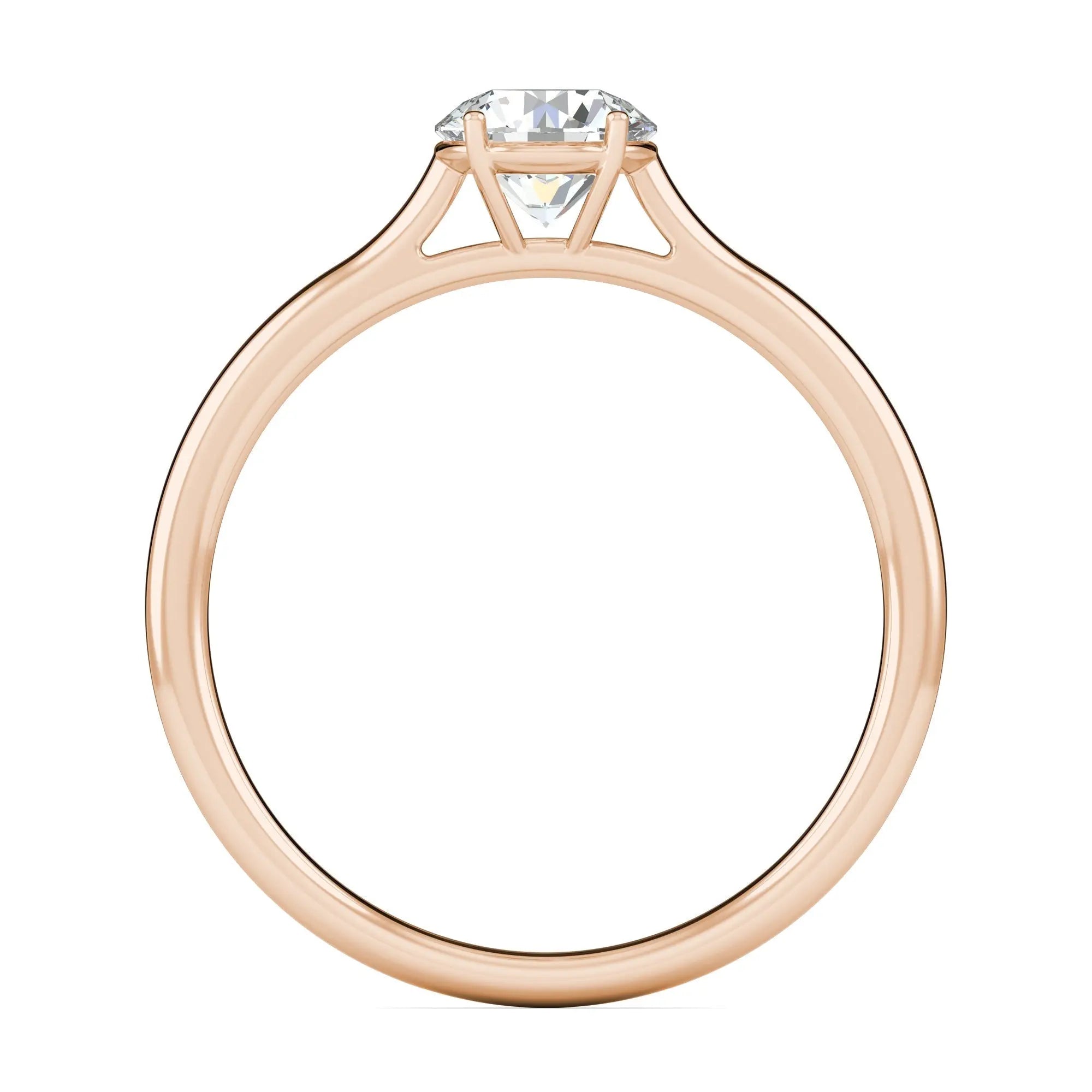 1.00 ct Round D- VVS Lab Grown Diamond Solitaire Engagement Ring