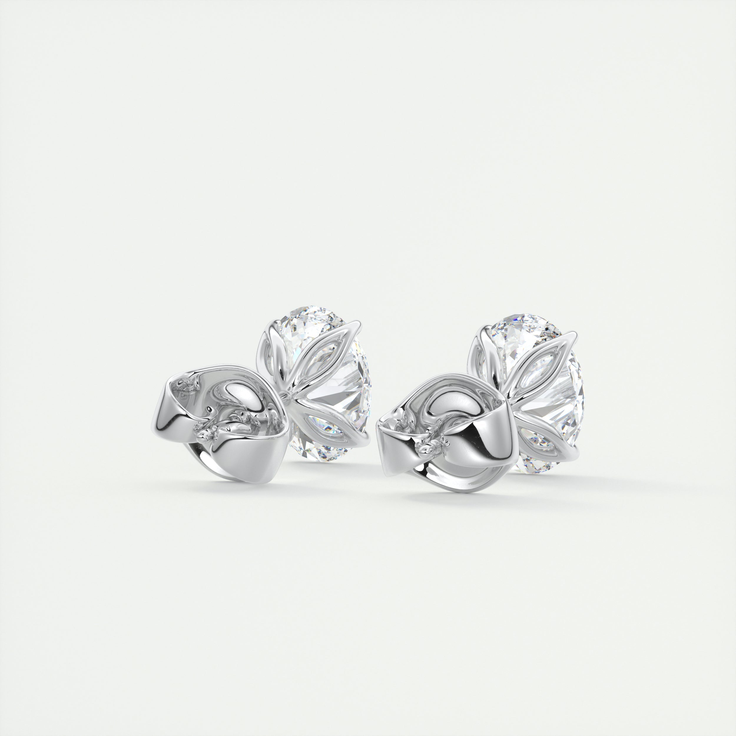 1.0CT Oval Solitaire D-VVS Lab Grown Diamond Earrings