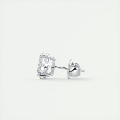 1.0CT Oval Solitaire D-VVS Lab Grown Diamond Earrings