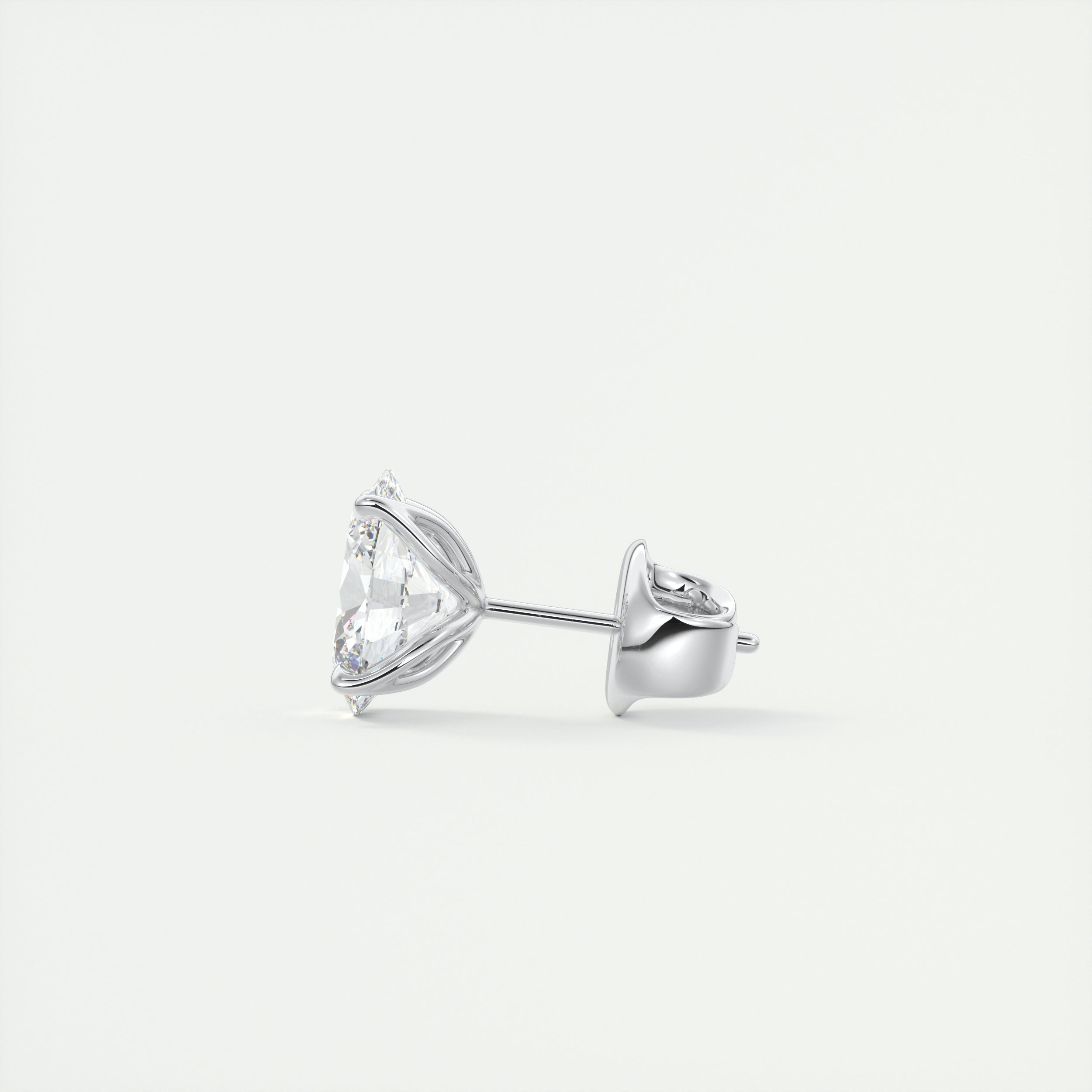 1.0CT Oval Solitaire D-VVS Lab Grown Diamond Earrings