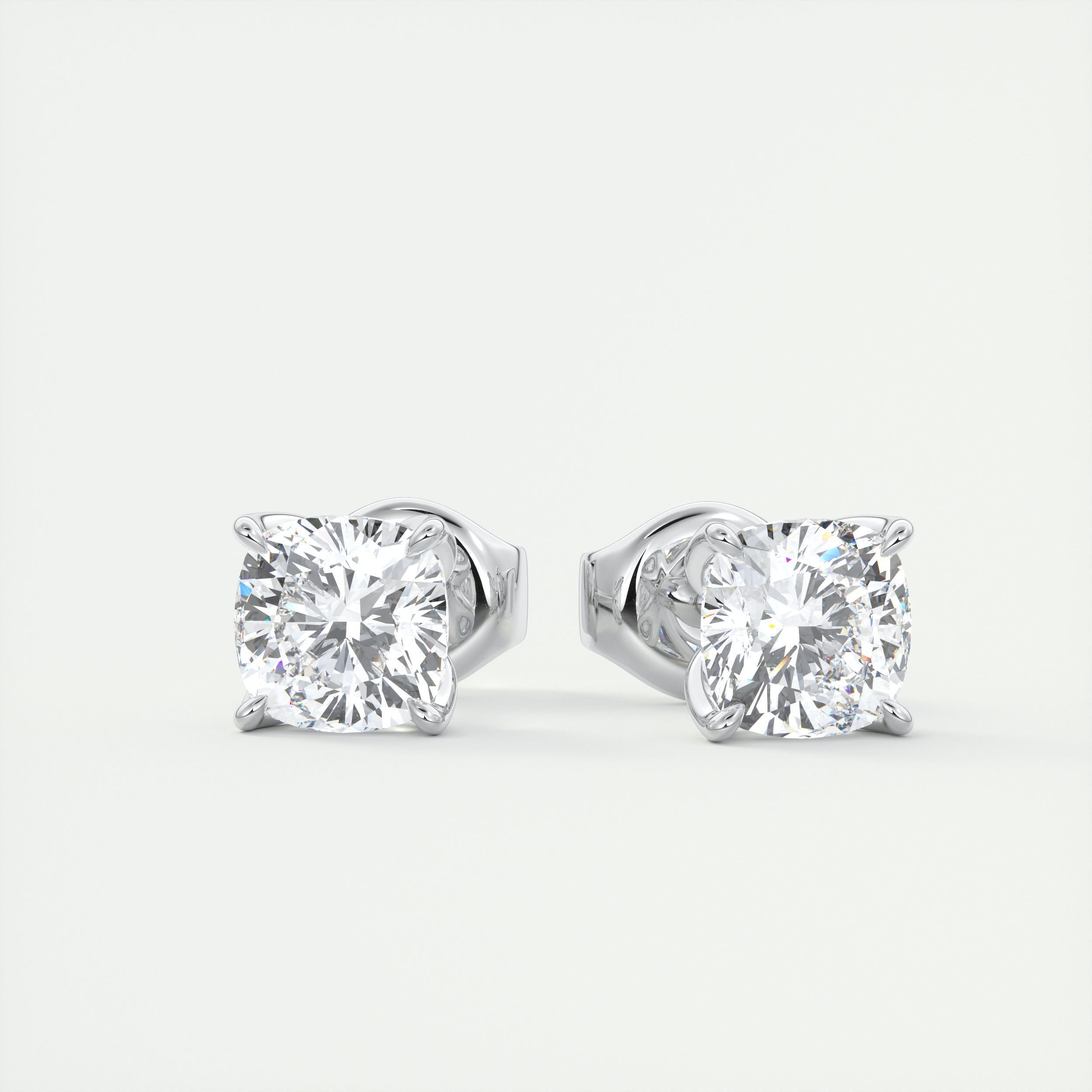 1.0CT Round Solitaire D-VVS Lab Grown Diamond Earrings