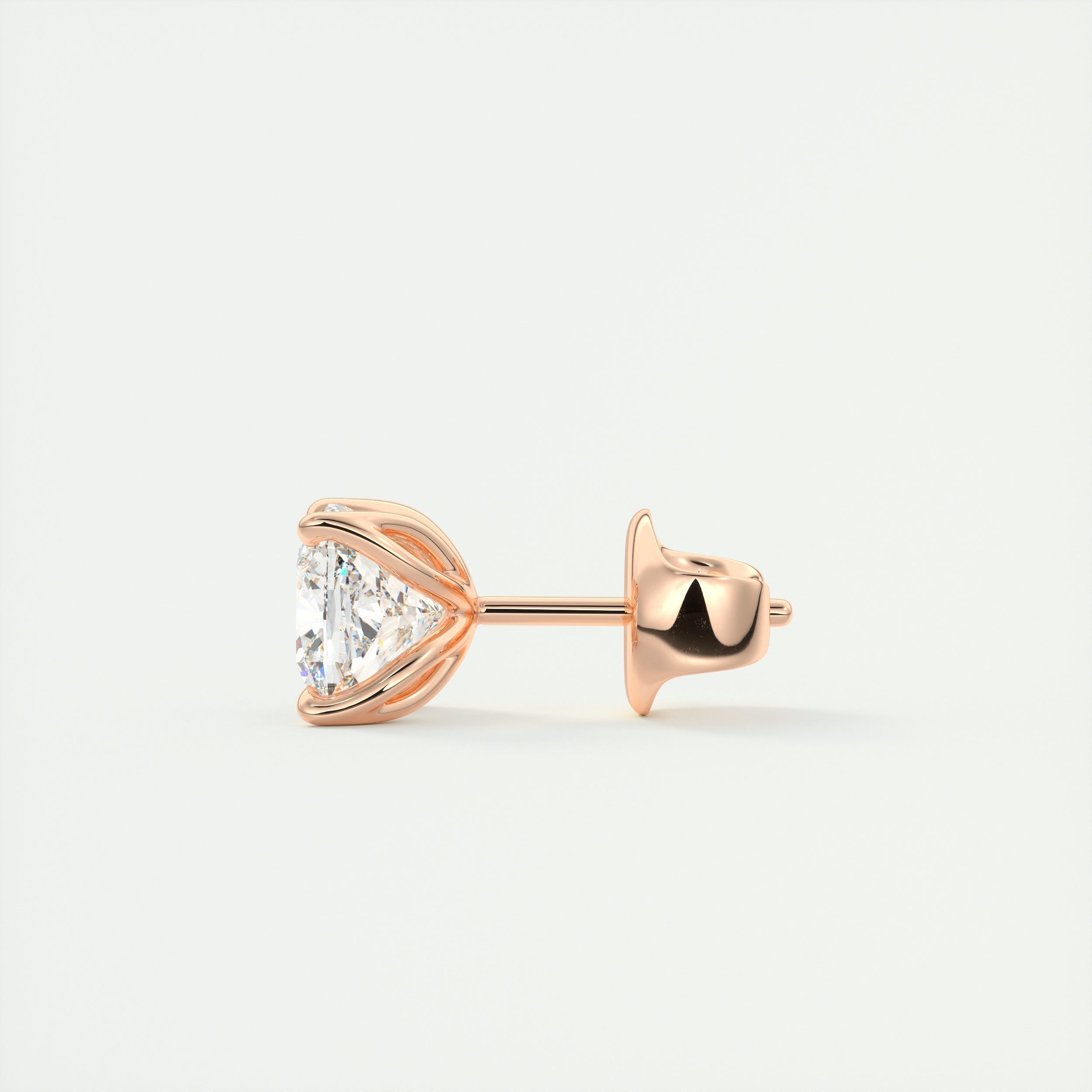 1.0CT Round Solitaire D-VVS Lab Grown Diamond Earrings