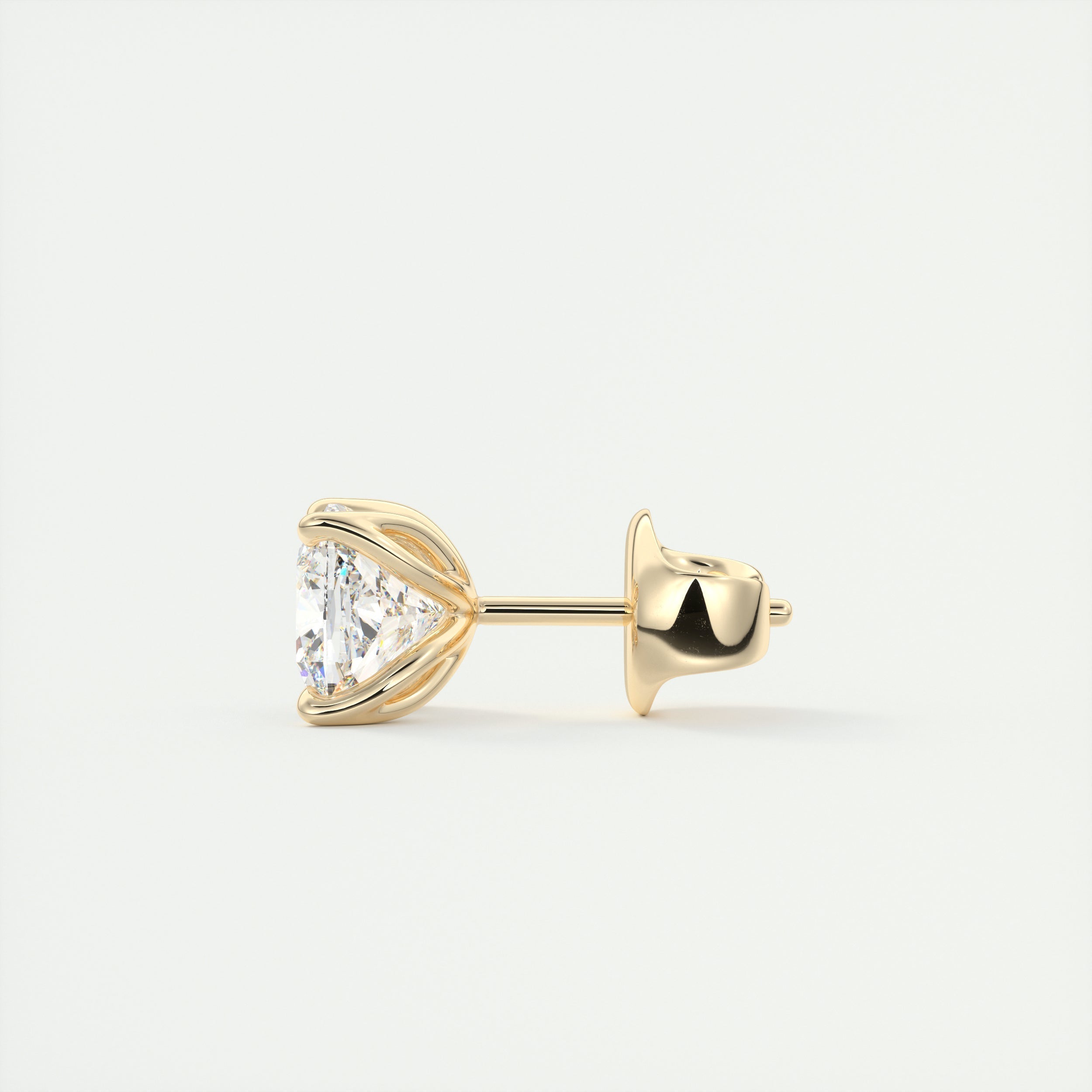 1.0CT Round Solitaire D-VVS Lab Grown Diamond Earrings