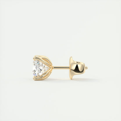 1.0CT Round Solitaire D-VVS Lab Grown Diamond Earrings
