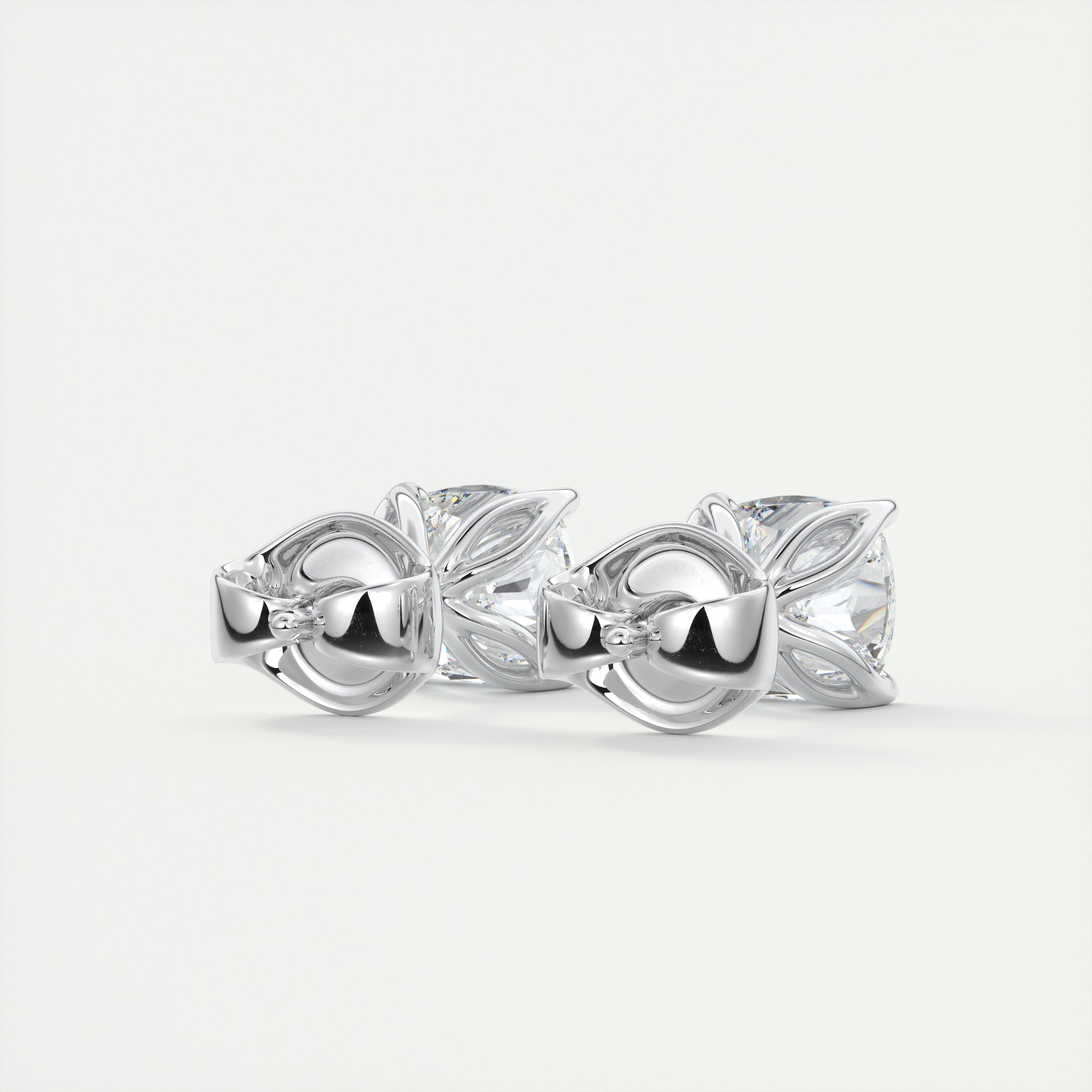 1.0CT Round Solitaire D-VVS Lab Grown Diamond Earrings