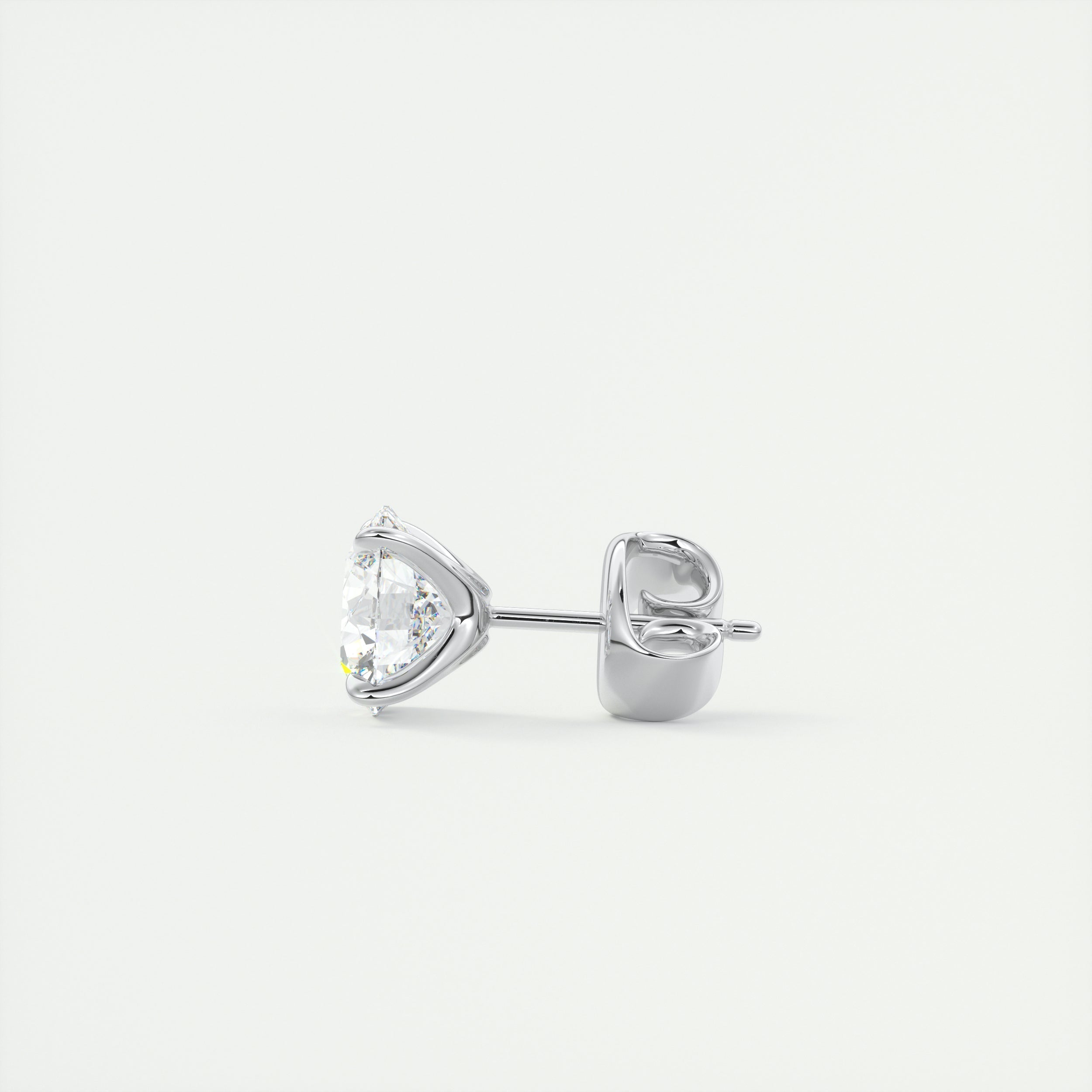 1.0CT Round Solitaire D-VVS Lab Grown Diamond Earrings