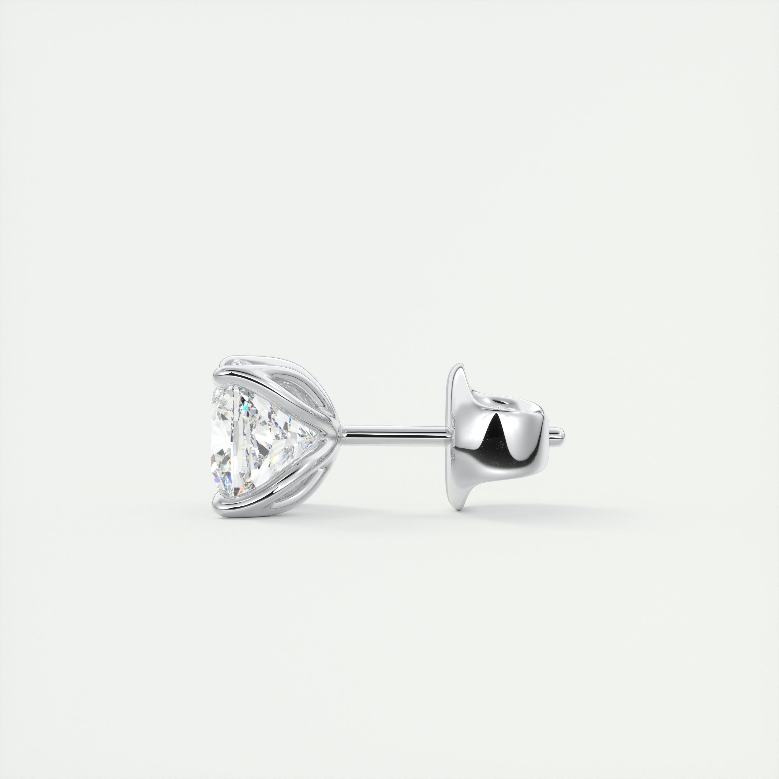 1.0CT Round Solitaire D-VVS Lab Grown Diamond Earrings