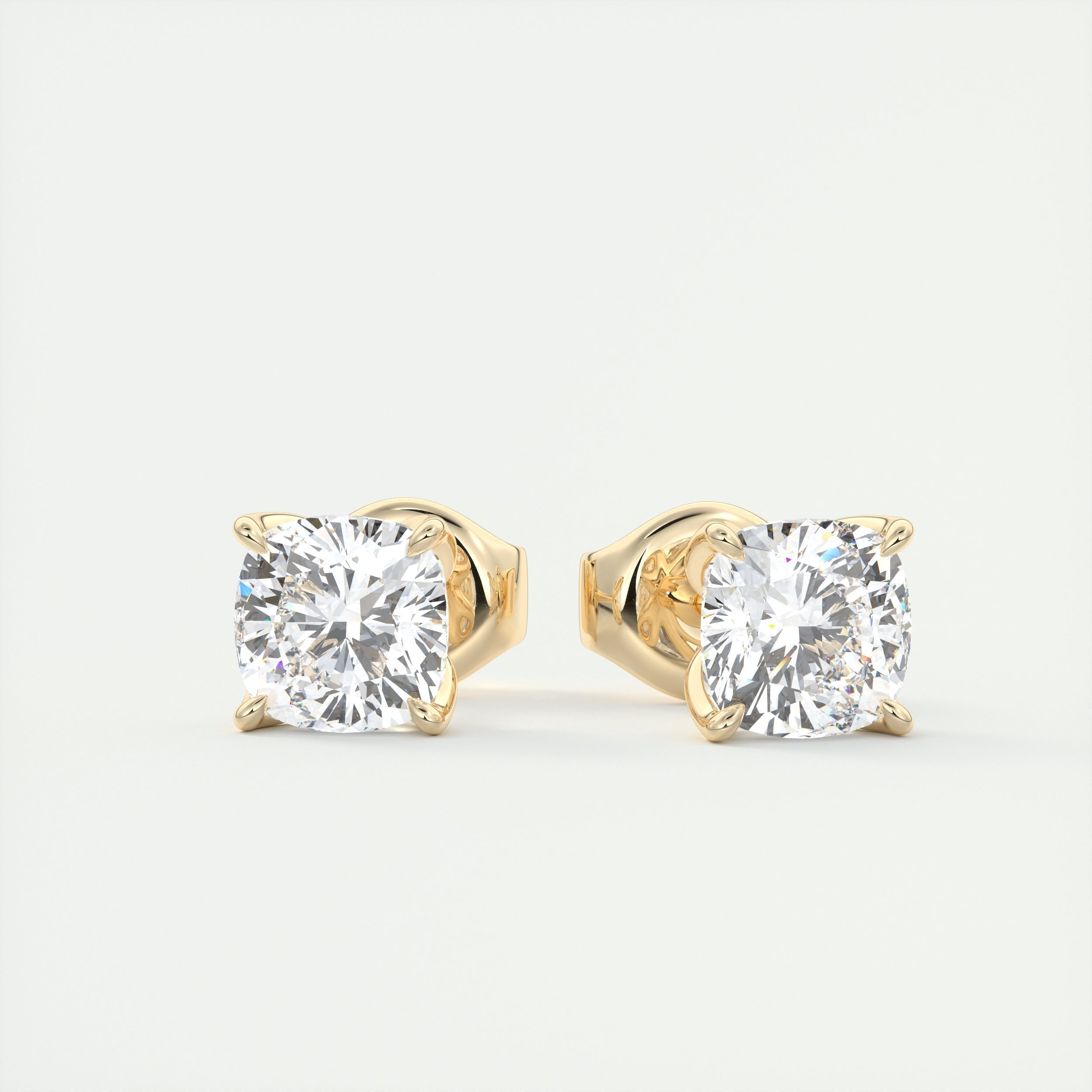 1.0CT Round Solitaire D-VVS Lab Grown Diamond Earrings