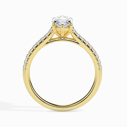 1.0ct Marquise D- VVS Lab Grown Diamond Pave Engagement Ring