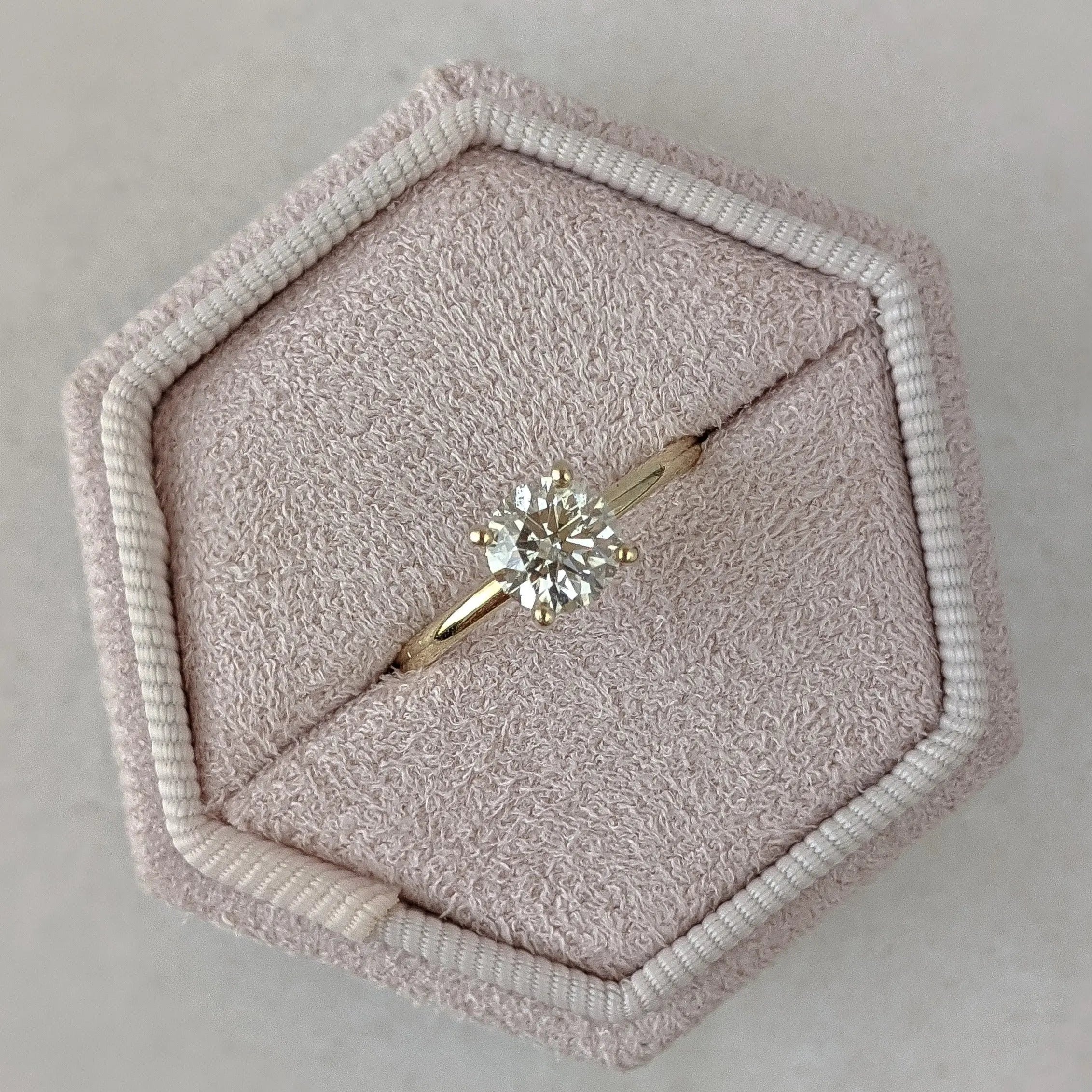 1.50 ct Round D- VVS Lab Grown Diamond Hidden Halo Engagement Ring