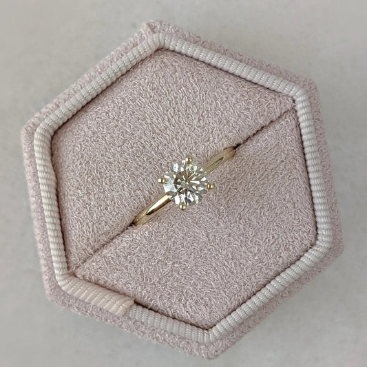 1.50 ct Round D- VVS Lab Grown Diamond Hidden Halo Engagement Ring