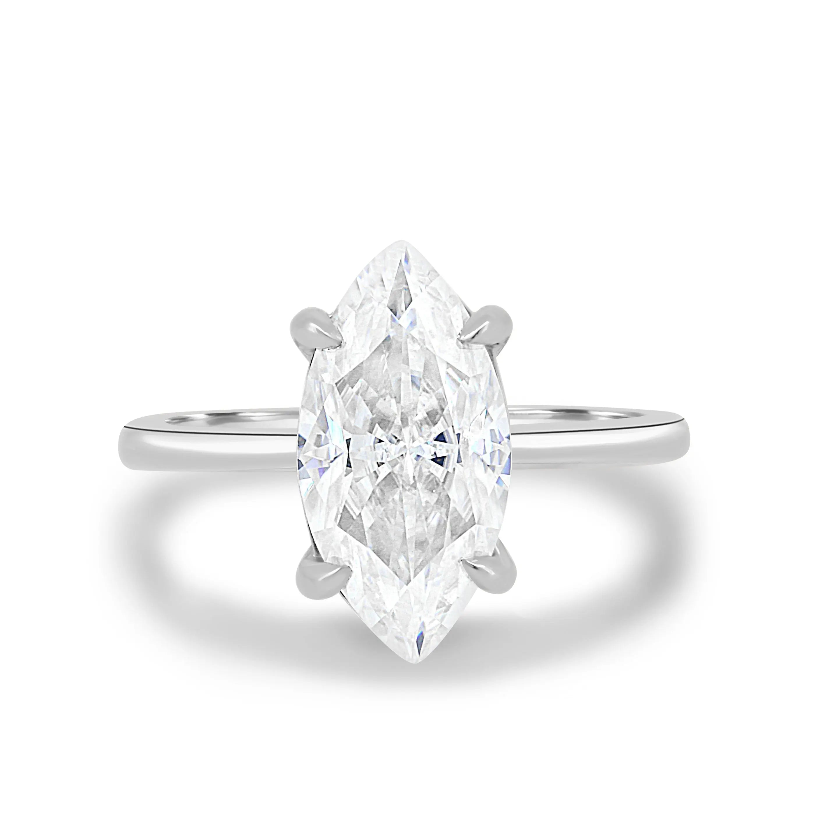 1.50ct Marquise Cut Solitaire D/VVS Lab Grown Diamond Engagement Ring