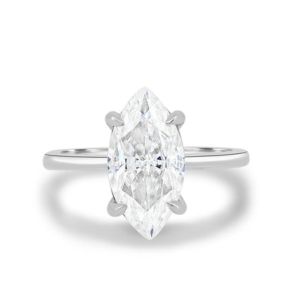 1.50ct Marquise Cut Solitaire D/VVS Lab Grown Diamond Engagement Ring