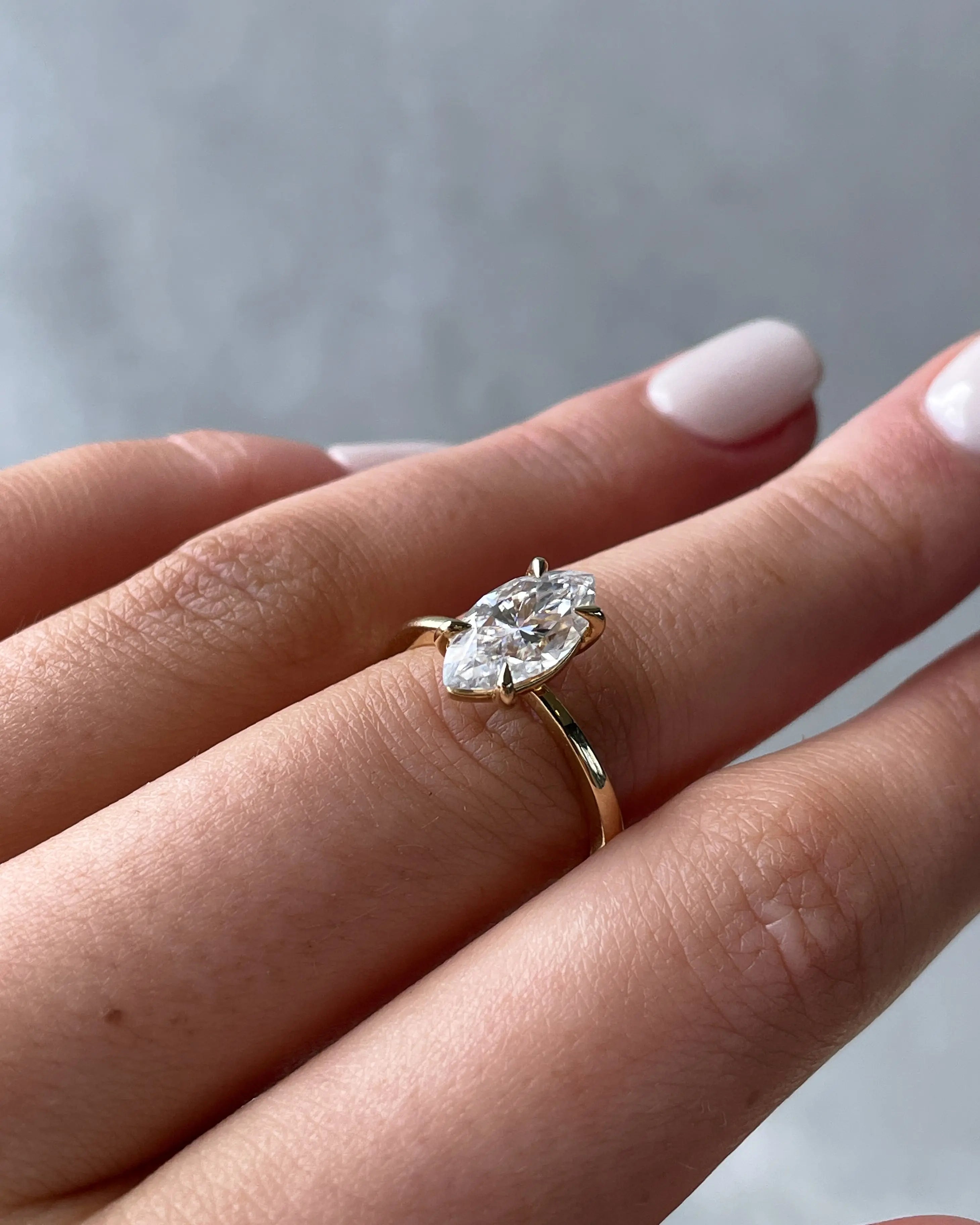 1.50ct Marquise Cut Solitaire D/VVS Lab Grown Diamond Engagement Ring