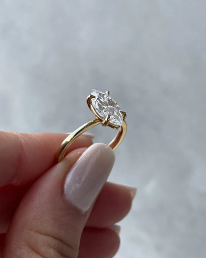 1.50ct Marquise Cut Solitaire D/VVS Lab Grown Diamond Engagement Ring