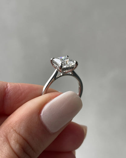 1.50ct Princess Hidden Halo D-VVS1 Lab Grown Diamond Engagement Ring