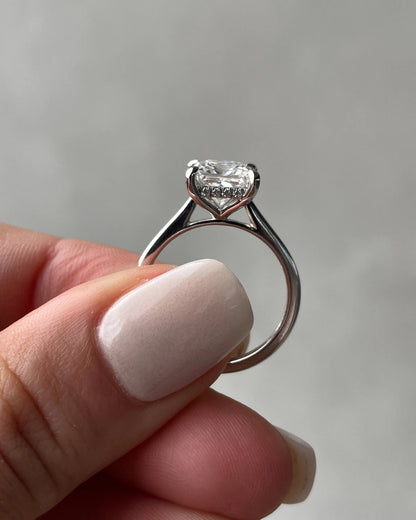 1.50ct Princess Hidden Halo D-VVS1 Lab Grown Diamond Engagement Ring