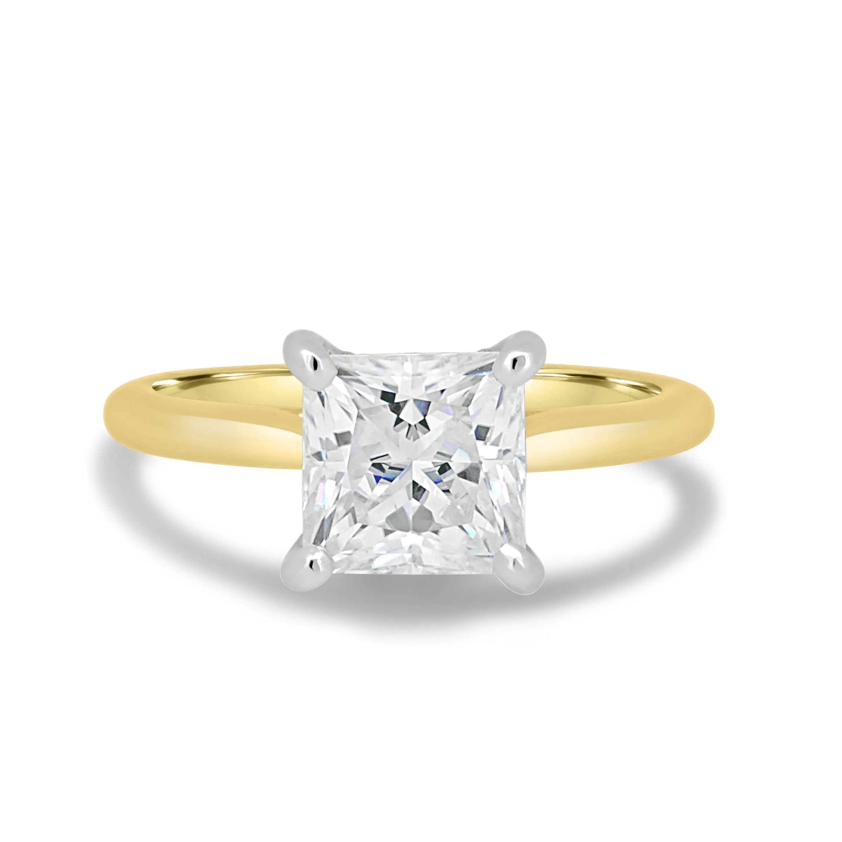1.50ct Princess Hidden Halo D-VVS1 Lab Grown Diamond Engagement Ring