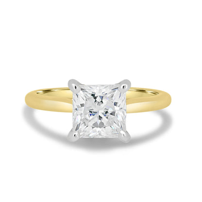 1.50ct Princess Hidden Halo D-VVS1 Lab Grown Diamond Engagement Ring