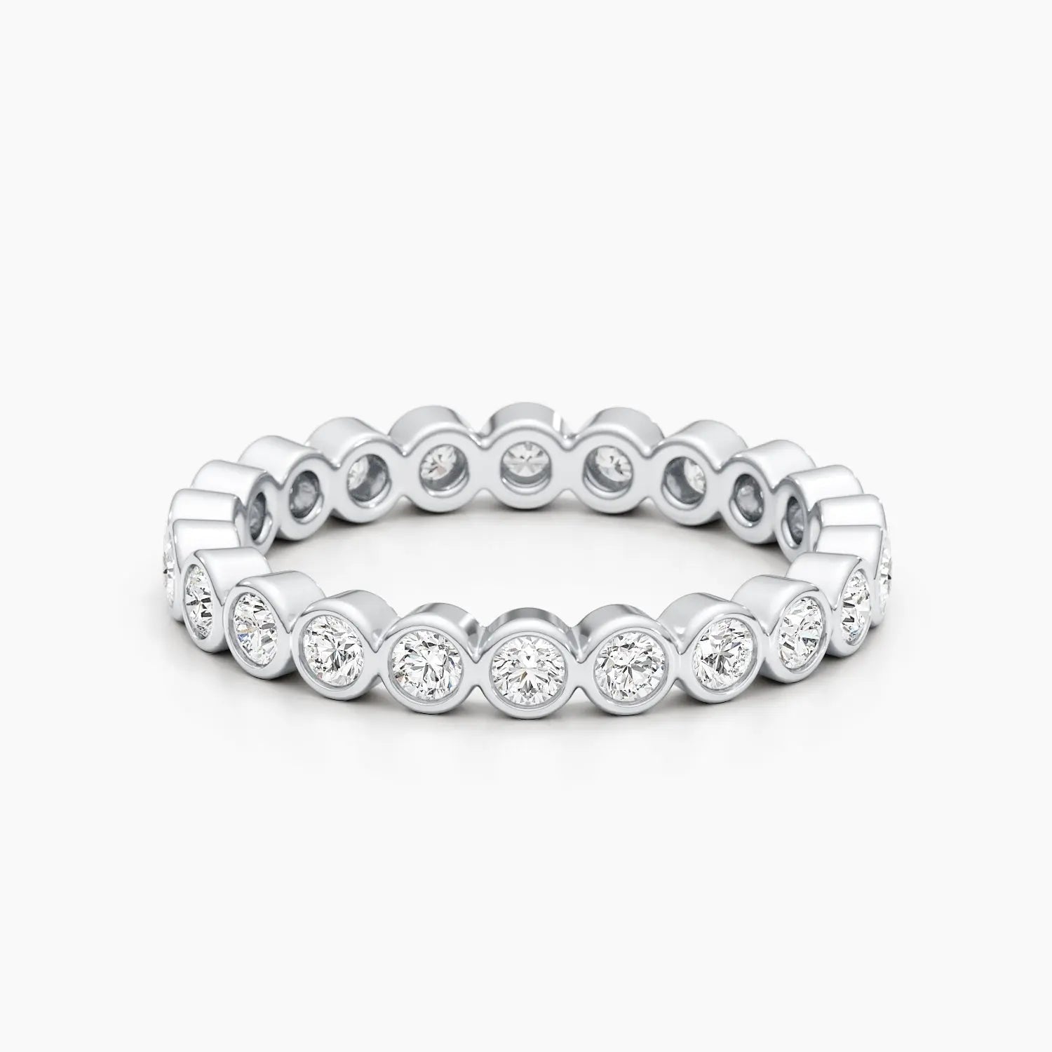 2.0mm Round Stones Full Eternity Lab Grown Diamond Wedding Band