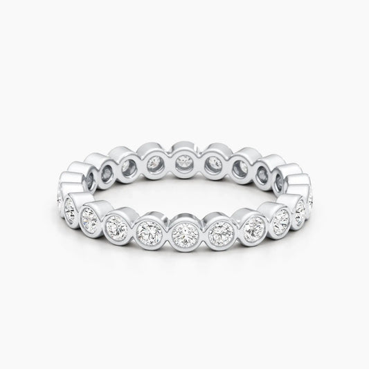 2.0mm Round Stones Full Eternity Lab Grown Diamond Wedding Band