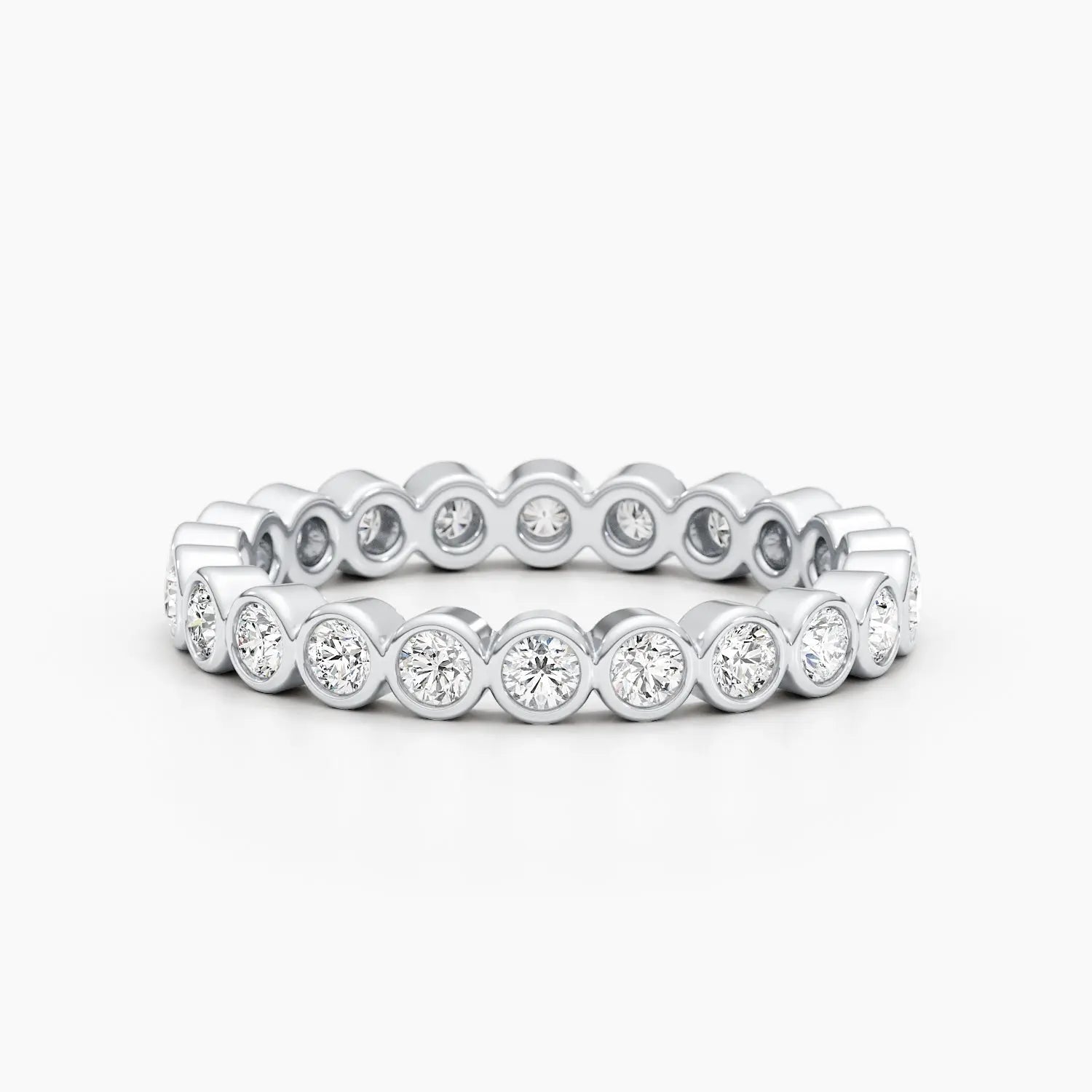 2.0mm Round Stones Full Eternity Lab Grown Diamond Wedding Band