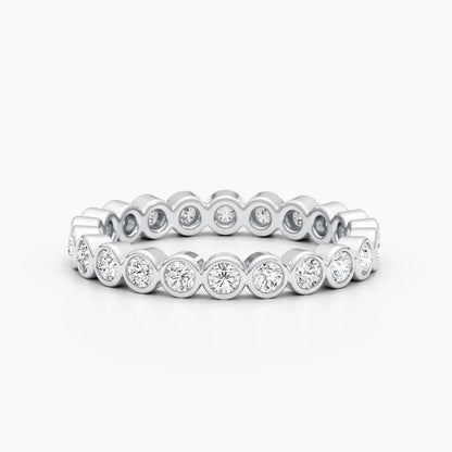 2.0mm Round Stones Full Eternity Lab Grown Diamond Wedding Band