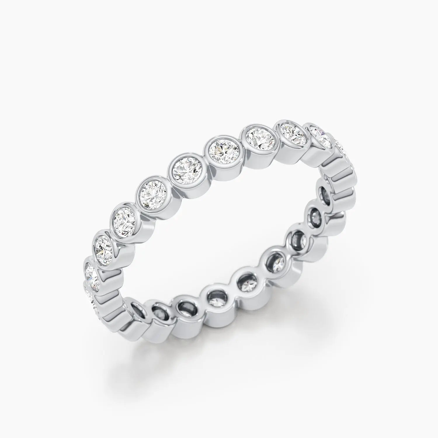 2.0mm Round Stones Full Eternity Lab Grown Diamond Wedding Band